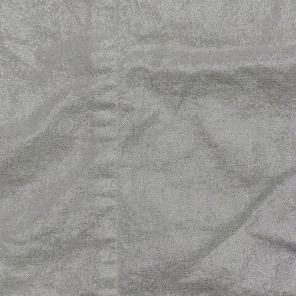 Chicos White Linen Cotton Blend Short Sleeve Button Up Shirt Size 1 Metallic - Picture 2 of 9